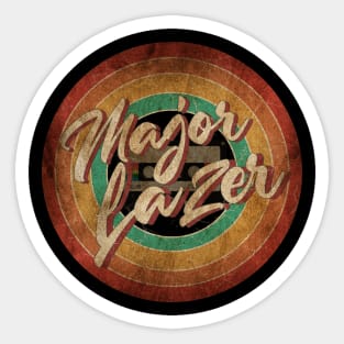 Major Lazer Vintage Circle Art Sticker